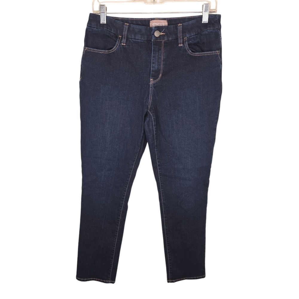 Chico's Dark Wash Ankle Skinny Jeans Size 0 Small